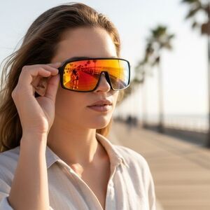 Body Glove Sport Shield Sunglasses | Mirrored Lens | 100% UV Protection